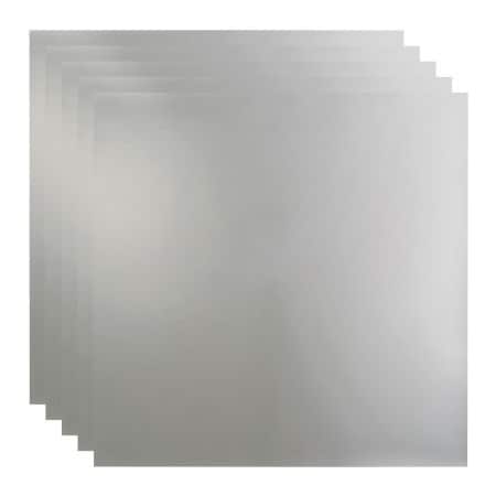 Acoustic Ceiling Products Fasade Flat - 23-3/4" x 23-3/4" PVC Lay In Tile in Brushed Aluminum - PL6908